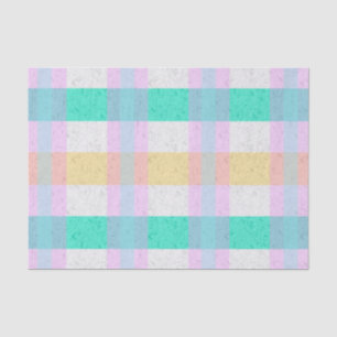 Cute Pastel Plaid Tissue Paper