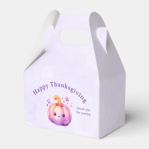 Cute Pastel Pumpkin Thanksgiving Thank You Favor Box