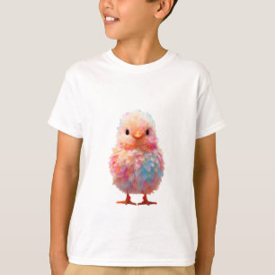 Cute Pastel Rainbow Fluffy Baby Chick Kids T-Shirt