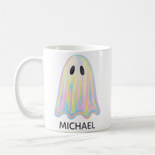 Cute Pastel Rainbow Ghost   Aesthetic Spooky Coffee Mug