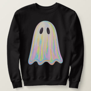 Cute Pastel Rainbow Ghost   Aesthetic Spooky Sweatshirt