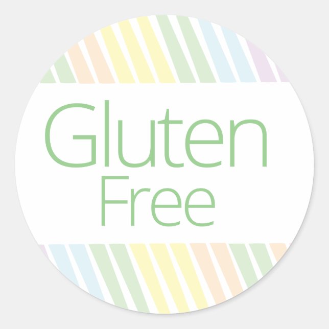 Cute pastel rainbow gluten free bakery sticker (Front)