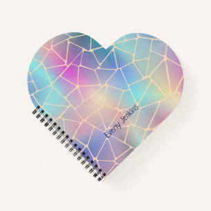 cute pastel rainbow gradient named notebook