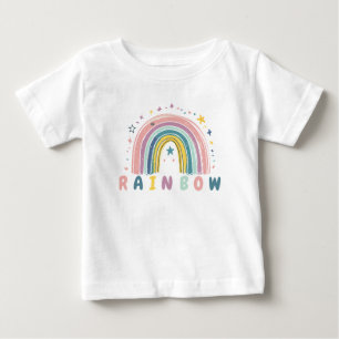 Cute Pastel Rainbow & Stars Kids T-Shirt