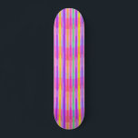 Cute Pastel Rainbow Stripes Skateboard<br><div class="desc">Cute pastel rainbow stripes bring a sweet, candy-colored mood with bright pink, lavender, yellow, mint, and orange flowing across the pattern. The uneven vertical bands and soft speckled texture give this colorful stripe pattern a playful, dreamy feel. A cheerful choice for anyone who loves kawaii-inspired color and lively modern style....</div>