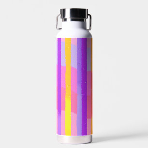 Cute Pastel Rainbow Stripes Water Bottle
