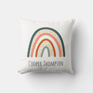 Cute pastel rainbow  throw pillow