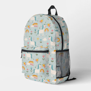 Cute pastel Rainbow Unicorn Pattern Printed Backpack