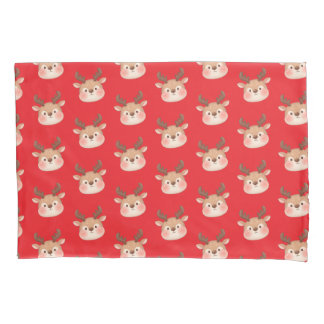 Cute Pastel Reindeer Head Pillowcase