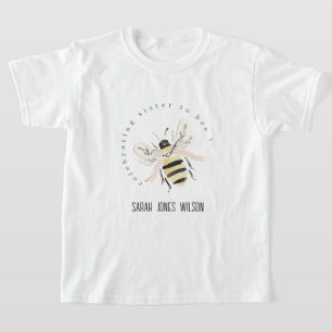 Cute Pastel Sister To Bee Neutral Baby Shower T-Shirt