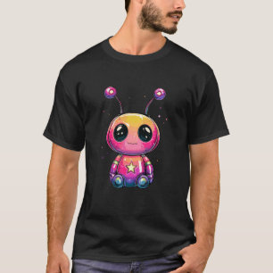 Cute Pastel Space Creature Rainbow Alien T-Shirt