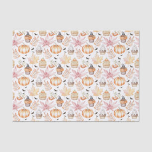 Cute Pastel Spooky Cupcakes Halloween Pattern  Tissue Paper