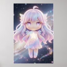 Cute Pastel Star Fairy Art Poster