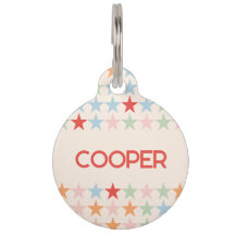 Cute pastel star pattern with name dog