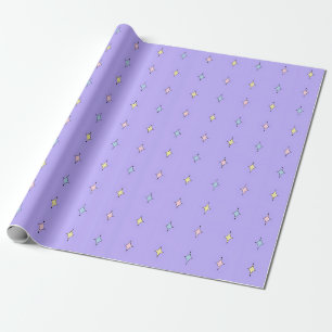 Cute Pastel Star Pattern Wrapping Paper