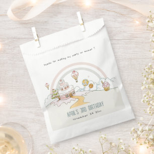 Cute Pastel Sweet Time Candy Land Kids Birthday Favour Bag