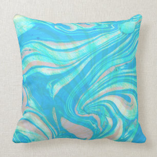 Cute Pastel Tones Marble Stone Throw Pillow