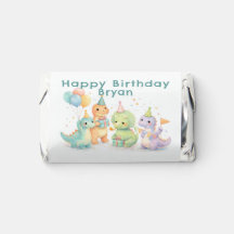 Cute Pastel Watercolor Dinosaurs Birthday