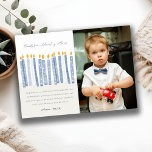 Cute Pastel Yellow Blue Photo Birthday Candles Thank You Card<br><div class="desc">Cute Pastel Blue Watercolor Birthday Candles Collection- it's an elegant watercolor illustration of blue birthday candles Perfect for your simple pastel birthday and parties. It’s very easy to customize,  with your personal details. If you need any other matching product or customization,  kindly message via Zazzle.</div>