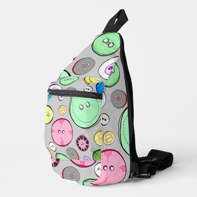 Cute Pastels Buttons Sling Bag (Right Corner)