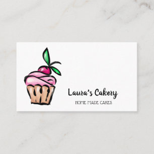 Cute Pastry Cakes & Sweets Cupcake Home Bakery Business Card