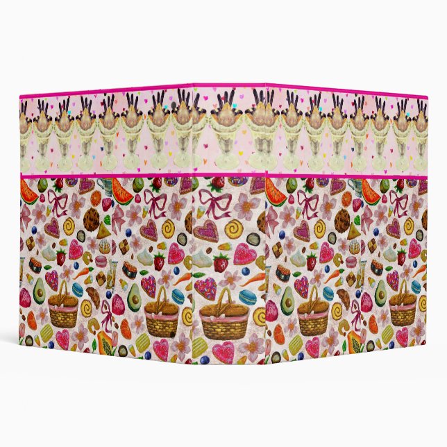 Cute Pastry Confections Sweets Binder (Background)