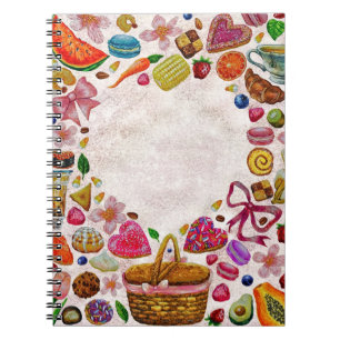 Cute Pastry Confections Sweets Notebook
