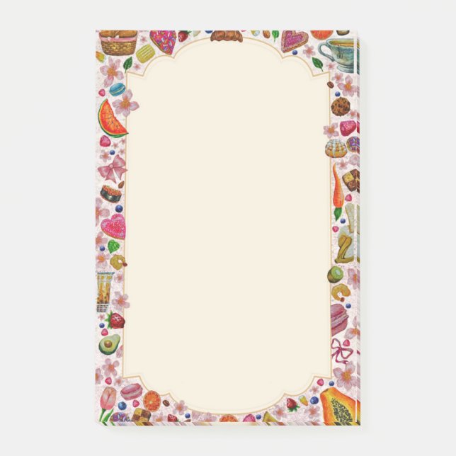 Cute Pastry Confections Sweets Post-it Notes (Front)