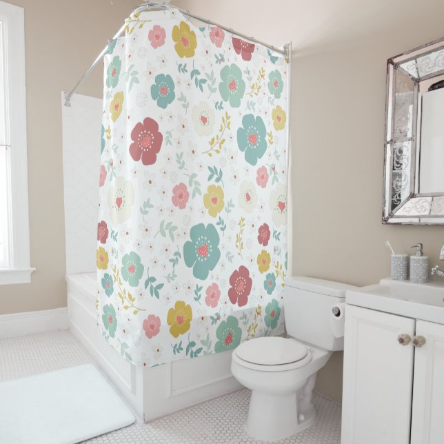 Cute Patel Tones Colourful Flowers Pattern (In Situ)
