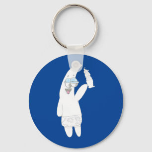 Cute Patrick Ice Cream Cone - Kids Pencil Drawing Keychain