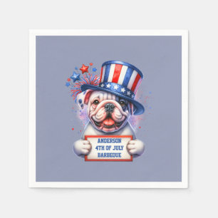 Cute Patriotic BBQ Party Napkin