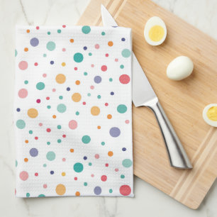 cute pattern colourful circles polka dots kitchen towel