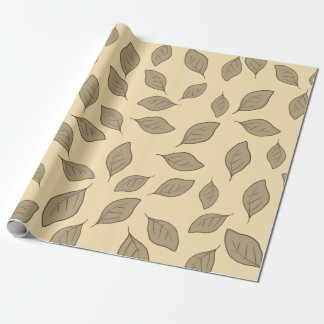 Cute pattern leaves wrapping paper