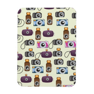 Cute Pattern of Cameras Magnet