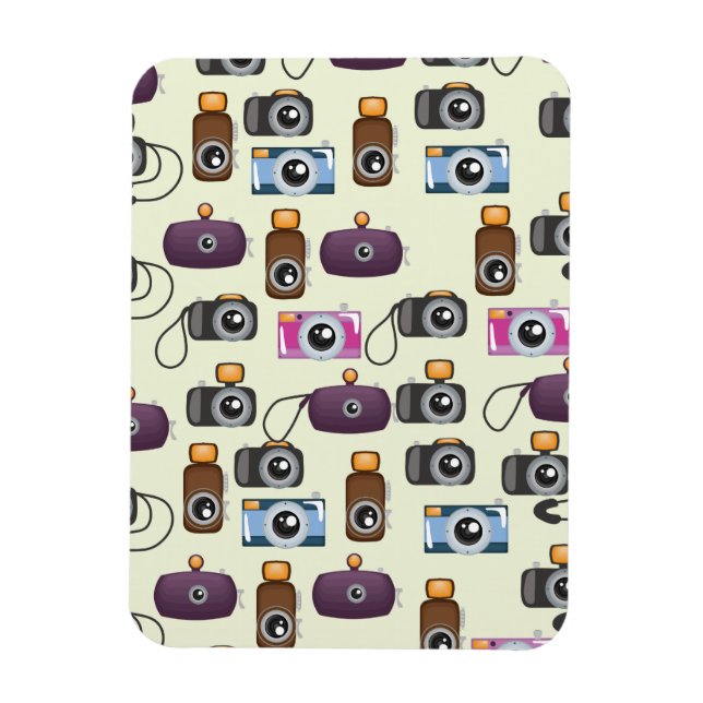 Cute Pattern of Cameras Magnet (Vertical)