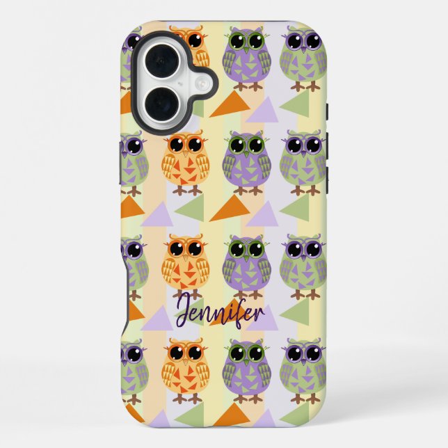 Cute Pattern Owls Case-Mate Iphone 16 case (Back)
