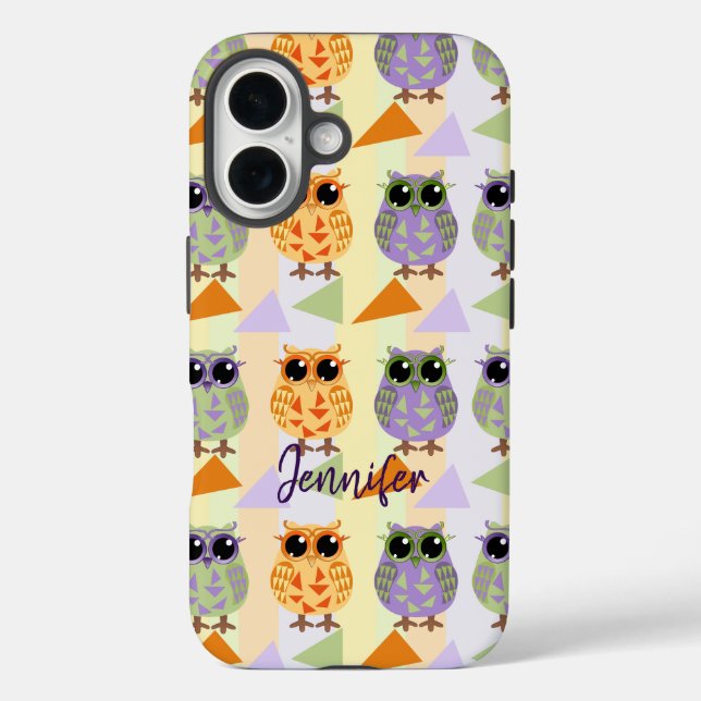 Cute Pattern Owls Case-Mate Iphone 16 case (Back)