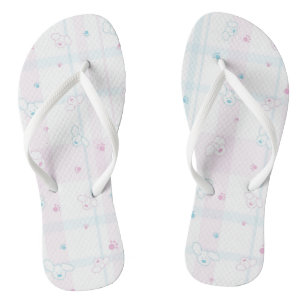 Cute pattern with dogs flip flops