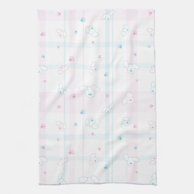 Cute pattern with dogs kitchen towel (Vertical)