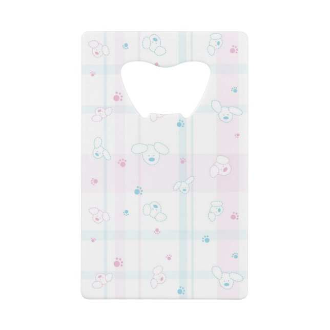 Cute pattern with dogs wallet bottle opener (Front)