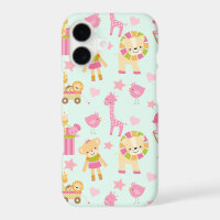 Cute Pattern with Happy Animals & Toys