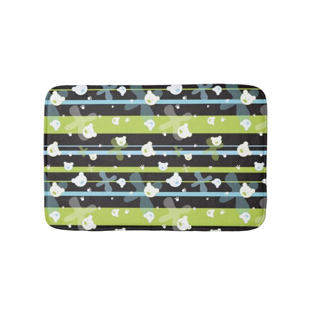 Cute pattern with little bears bath mat (Front)