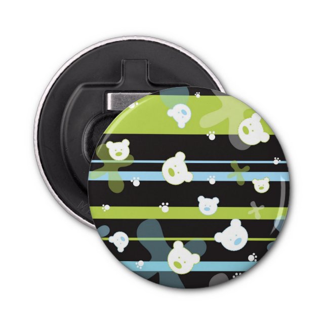 Cute pattern with little bears bottle opener (Front)