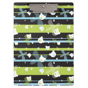 Cute pattern with little bears clipboard