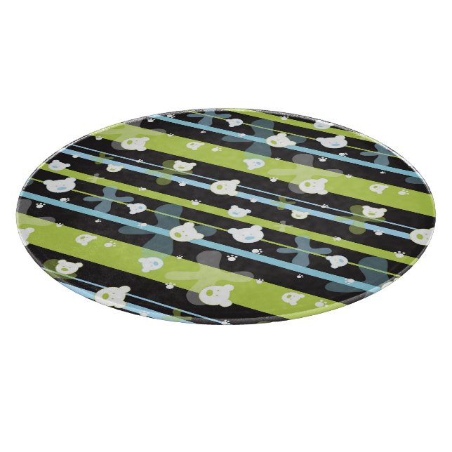 Cute pattern with little bears cutting board (Corner)