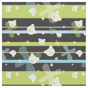 Cute pattern with little bears fabric