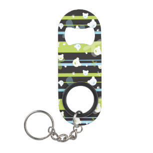 Cute pattern with little bears keychain bottle opener