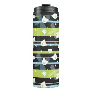 Cute pattern with little bears thermal tumbler
