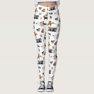 Cute pattern with photographs of Cats and kittens Leggings