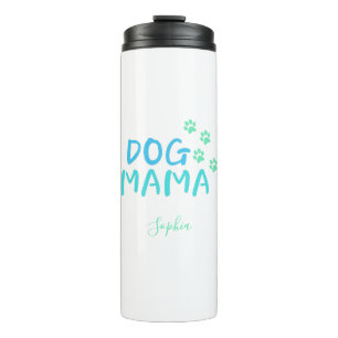 Cute Paw and Dog MAMA Typography   Two-Tone Coffee Thermal Tumbler